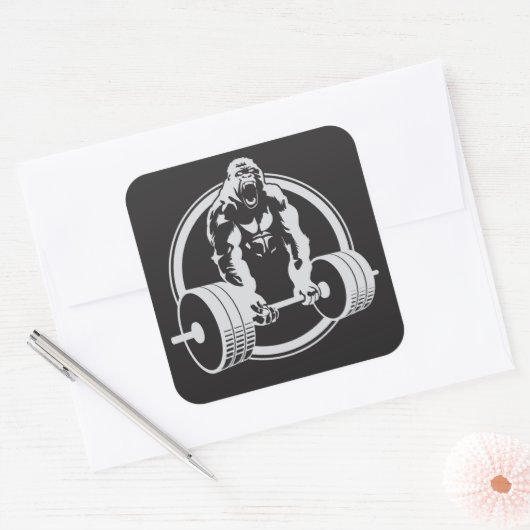 ゴリラフィットネスビーストモード持ち上げクロスフィット スクエアシール (封筒)