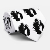 ゴリラブラック&ホワイトポップ・アートのアートカスタムネクタイ ネクタイ (ロール)