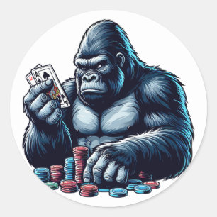 ゴリラペ遊のカードトランプのポーカー賭博 ラウンドシール