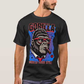 ゴリラボスデザインで内部アルファを解き放つ Tシャツ