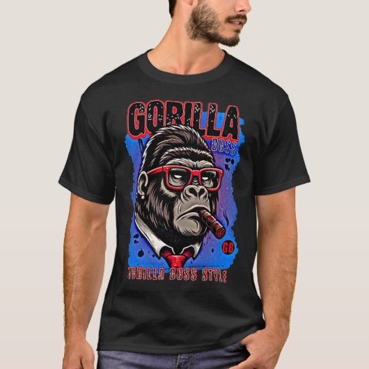 ゴリラボスデザインで内部アルファを解き放つ Tシャツ (正面)