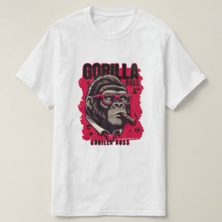 ゴリラボスTシャツ - 力強いゴリラのグラフィック Tシャツ
