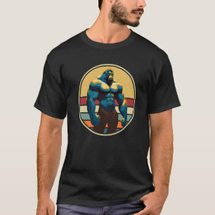 ゴリラボディビルジムモンキーゴリャスウエイトリフ Tシャツ