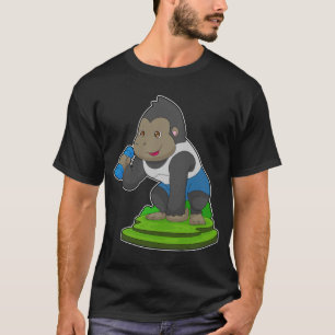 ゴリラボディビルダンベル Tシャツ