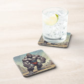 ゴリラボディビルダーポップ・アートのアートマンガスケッチ コースター (右側)