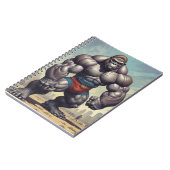 ゴリラボディビルダーポップ・アートのアートマンガスケッチ ノートブック (左側)