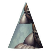 ゴリラボディビルダーポップ・アートのアートマンガスケッチ パーティーハット (左)