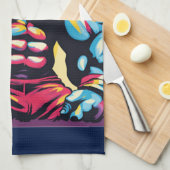 ゴリラボディビルダーポップ・アートのリフターArt Cartoon キッチンタオル (四つ折り)