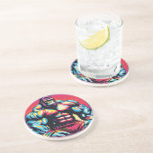 ゴリラボディビルダーポップ・アートのリフターArt Cartoon コースター (側面)