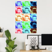 ゴリラポップ・アートのアートポスタープリント ポスター (ホームオフィス)