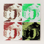 ゴリラポップ・アートのアート – 野生動物の作品 ジグソーパズル (横)