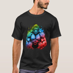 ゴリラマッスルトレーニングビーストフィットネスボディビル Tシャツ