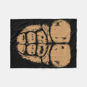 ゴリラモンキーベリーチェストコスチュームDiyハロウィーン フリースブランケット (正面(横))