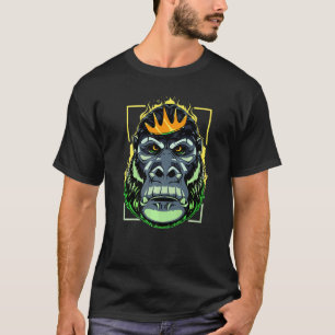ゴリラユーモア王怒猿霊長類マカク Tシャツ