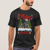 ゴリラライトクリスマスツリーサンタゴリラクリスマス Tシャツ (正面)