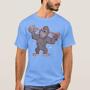 ゴリラリフティングウェイトリフタージム体部 Tシャツ