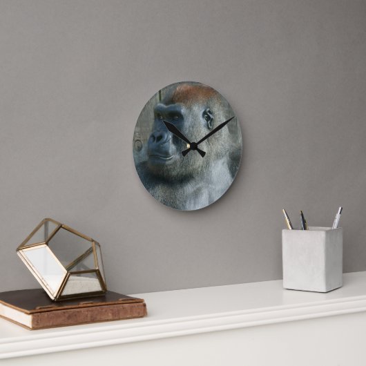 ゴリラロープ ラウンド壁時計 (オフィス)