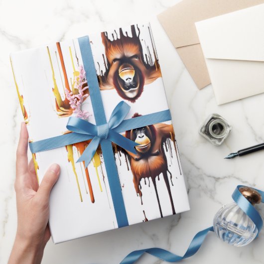 ゴリラワイルドライフ&自然ウォーターカラーセット ラッピングペーパー (ギフト)