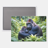 ゴリラ動物自然野生動物の気に愛情 マグネット (正面/裏面)