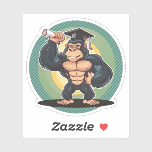 ゴリラ卒業 シール (シート)