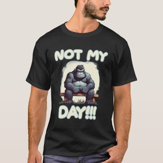 ゴリラ好きの人には怒りっぽいゴリラ Tシャツ (正面)