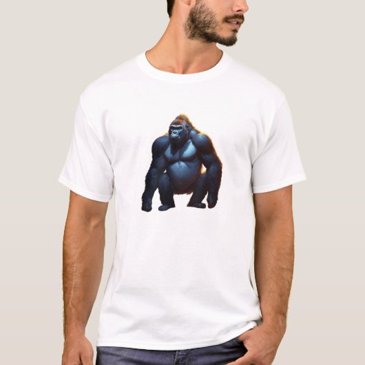 ゴリラ威厳のあるティー Tシャツ (正面)