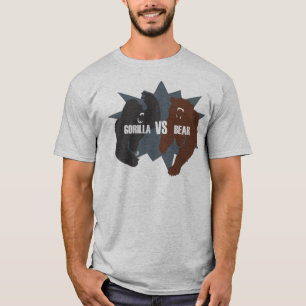 ゴリラ対くま Tシャツ