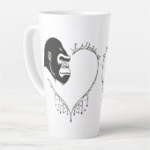 ゴリラ心拍 カフェラテマグ (左アングル)