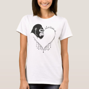 ゴリラ心拍 Tシャツ