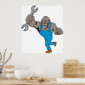 ゴリラ整備士 ポスター (キッチン)