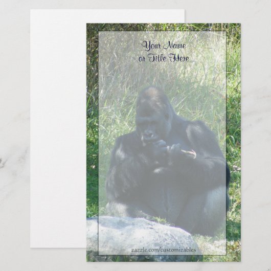 ゴリラ文具 便箋 (正面/裏面)