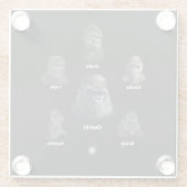 ゴリラ族 ガラスコースター (裏面)