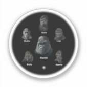 ゴリラ族 シール (正面)