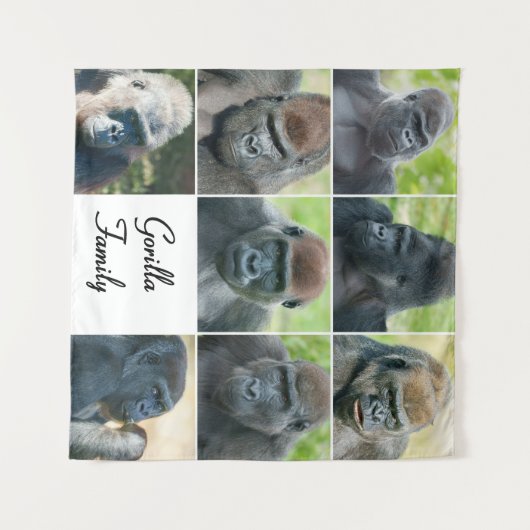 ゴリラ族 タペストリー (正面(横))