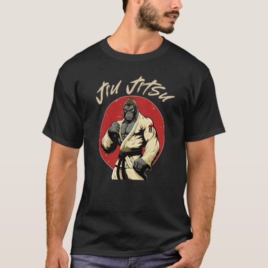 ゴリラ柔術と格闘 Tシャツ (正面)