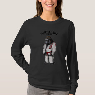 ゴリラ柔道師白柔道具師範 Tシャツ
