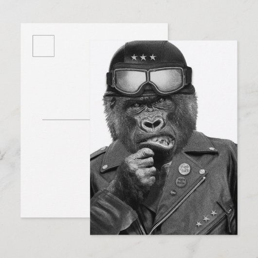 ゴリラ男 ポストカード (正面/裏面)