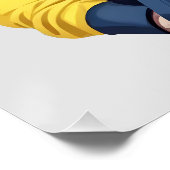 ゴリラ着用フード付きスウェットシャツおもしろいクール動物キャラクター ポスター (コーナー)