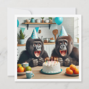 ゴリラ祝の誕生日、パーティーカップ 招待状