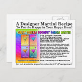 ゴリラ素晴らしココナッツバナナマルティーニレシピポスカ ポストカード (正面/裏面)