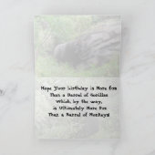 ゴリラ誕生日カード カード (内部)