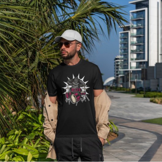 ゴリラ遊のドラム音楽 Tシャツ