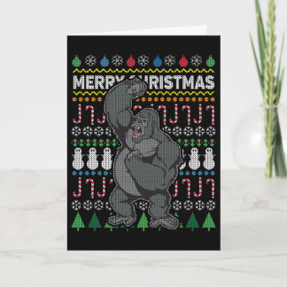 ゴリラ醜いクリスマスセーター野生生物シリーズ シーズンカード