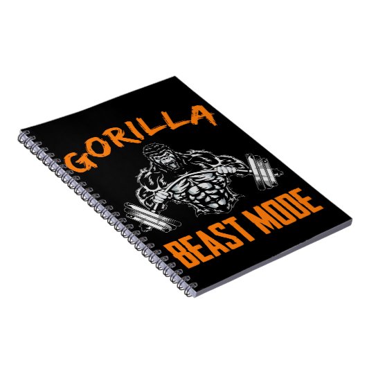 ゴリラ重量挙げビースト力上げフィットネス ノートブック (右側)