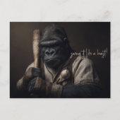 ゴリラ野球選手 ポストカード (正面)