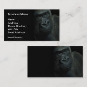 ゴリラ野生動物霊長類の野生動物の絶滅危惧種 名刺 (正面/裏面)