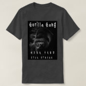 ゴリラ集団ワーク懸命ステイ強いギフトアイディア Tシャツ (デザイン正面)