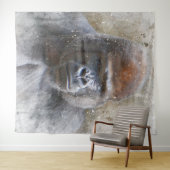 ゴリラ顔ジャングルアニマルウォーター色 タペストリー (インサイチュ(横))