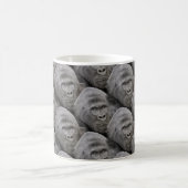 ゴリラ顔パターン コーヒーマグカップ (中央)