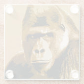 ゴリラ顔 ガラスコースター (裏面)